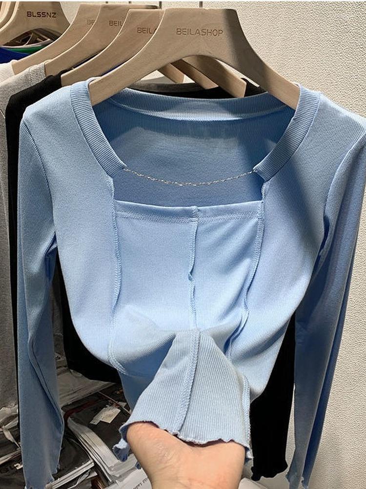 Women' T Shirts Summer Women Shirt Girls T-Shirt Woman Clothes Long Sleeve Tops Spring Blue Slim Tshirt Female Crop Top Tee Sexy Skinny Y2k
Women' T Shirts Summer Women Shirt Girls T-Shirt Woman Clothes Long Sleeve Tops Spring Blue Slim Tshirt Female Crop Top Tee Sexy Skinny Y2k