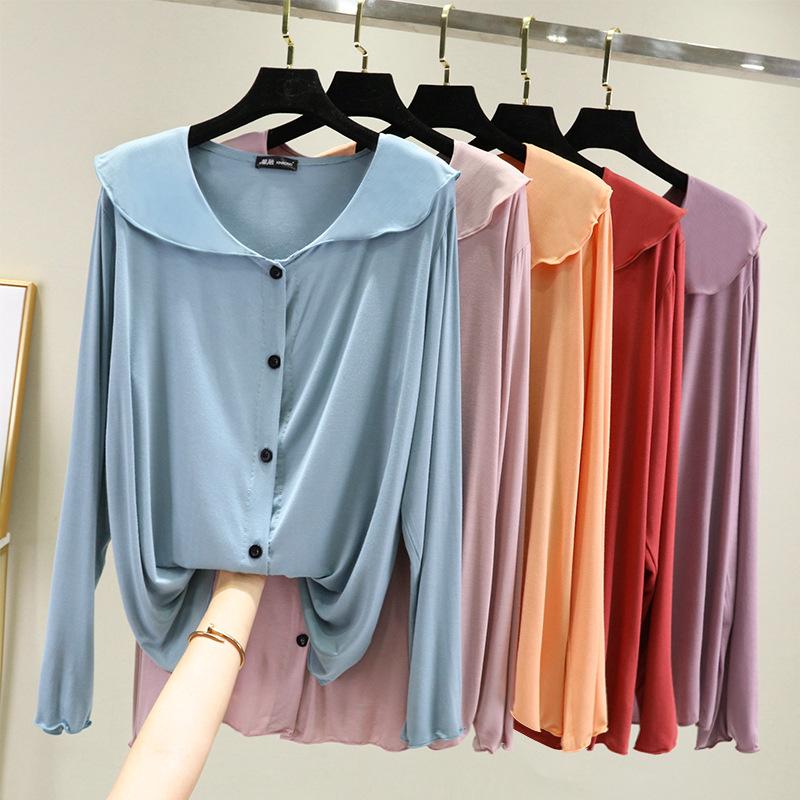 Women's Blouses & Shirts Tops Women Blouse 2023 Spring Summer Modal Long Sleeve Loose Cardigan Outside T-shirt Chemise Femme Homewear, Black
Women's Blouses & Shirts Tops Women Blouse 2023 Spring Summer Modal Long Sleeve Loose Cardigan Outside T-shirt Chemise Femme Homewear, Black