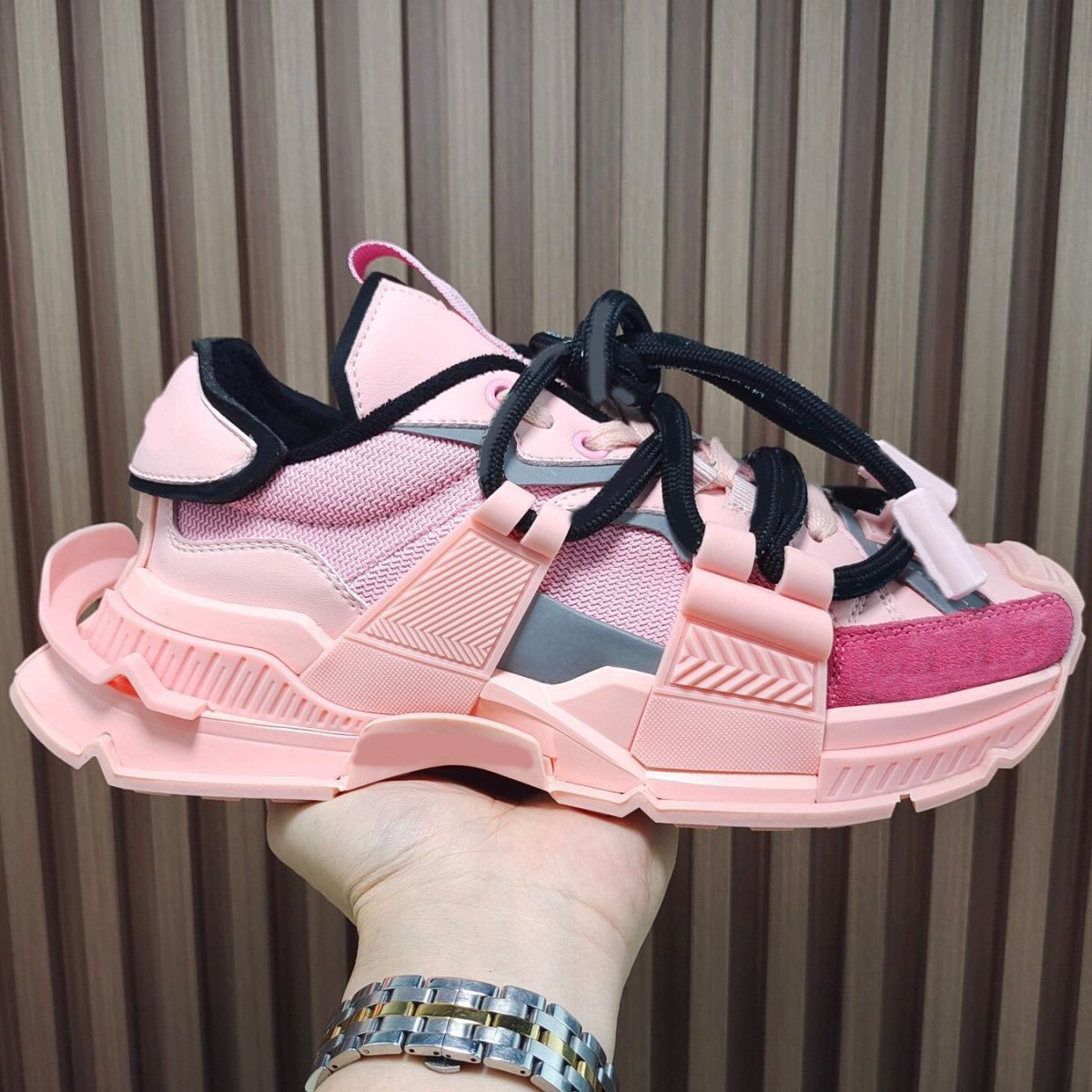 Designer Platform Shoes Space Panelled Lace-up Sneakers Women Men Low-top Sneaker Nylon Canvas Suede Rubber Outdoor Casual Shoe