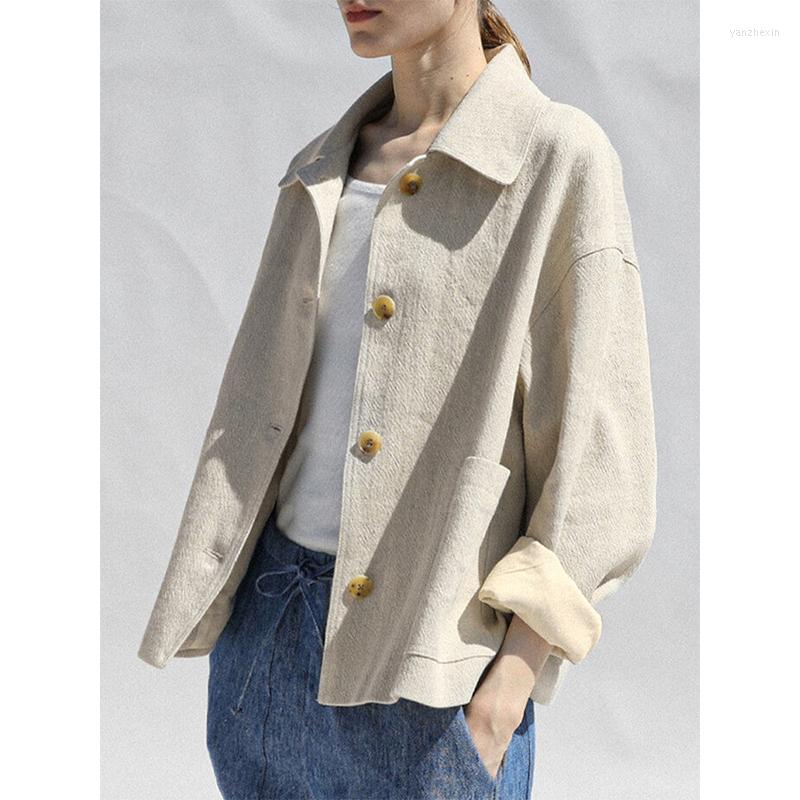 Women' Jackets Retro Cotton Linen Women' Short Coat 2023 Autumn And Winter Korean Harajuku Turndown Collar Button Jacket For Women, Khaki
Women' Jackets Retro Cotton Linen Women' Short Coat 2023 Autumn And Winter Korean Harajuku Turndown Collar Button Jacket For Women, Khaki