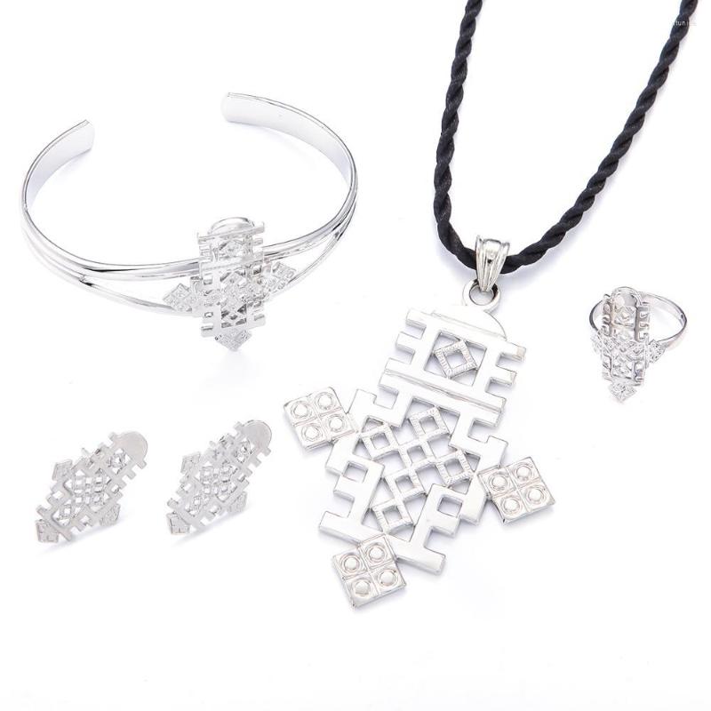 Necklace Earrings Set Ethiopian Silver Color Cross Pendant Jewelry Coptic Crosses African, Picture shown
Necklace Earrings Set Ethiopian Silver Color Cross Pendant Jewelry Coptic Crosses African, Picture shown