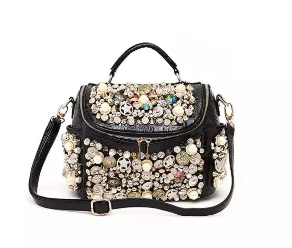 hand rhinestone luxury rivet ladies shoulder large capacity bag Luxury Designer bags Purse Messenger Bag, Black
hand rhinestone luxury rivet ladies shoulder large capacity bag Luxury Designer bags Purse Messenger Bag, Black