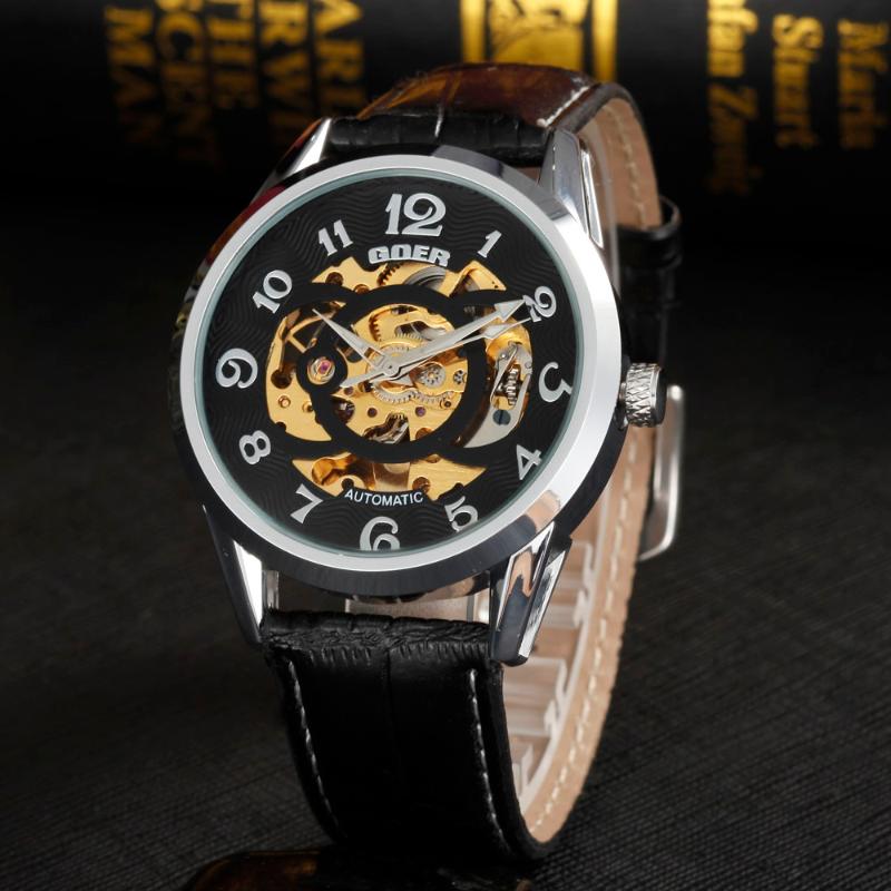 Wristwatches Men Mechanical Watches Luxury Skeleton Automatic Casual Leather Band Reloj Hombre Erkek Kol Saati Uhren, 0032white
Wristwatches Men Mechanical Watches Luxury Skeleton Automatic Casual Leather Band Reloj Hombre Erkek Kol Saati Uhren, 0032white