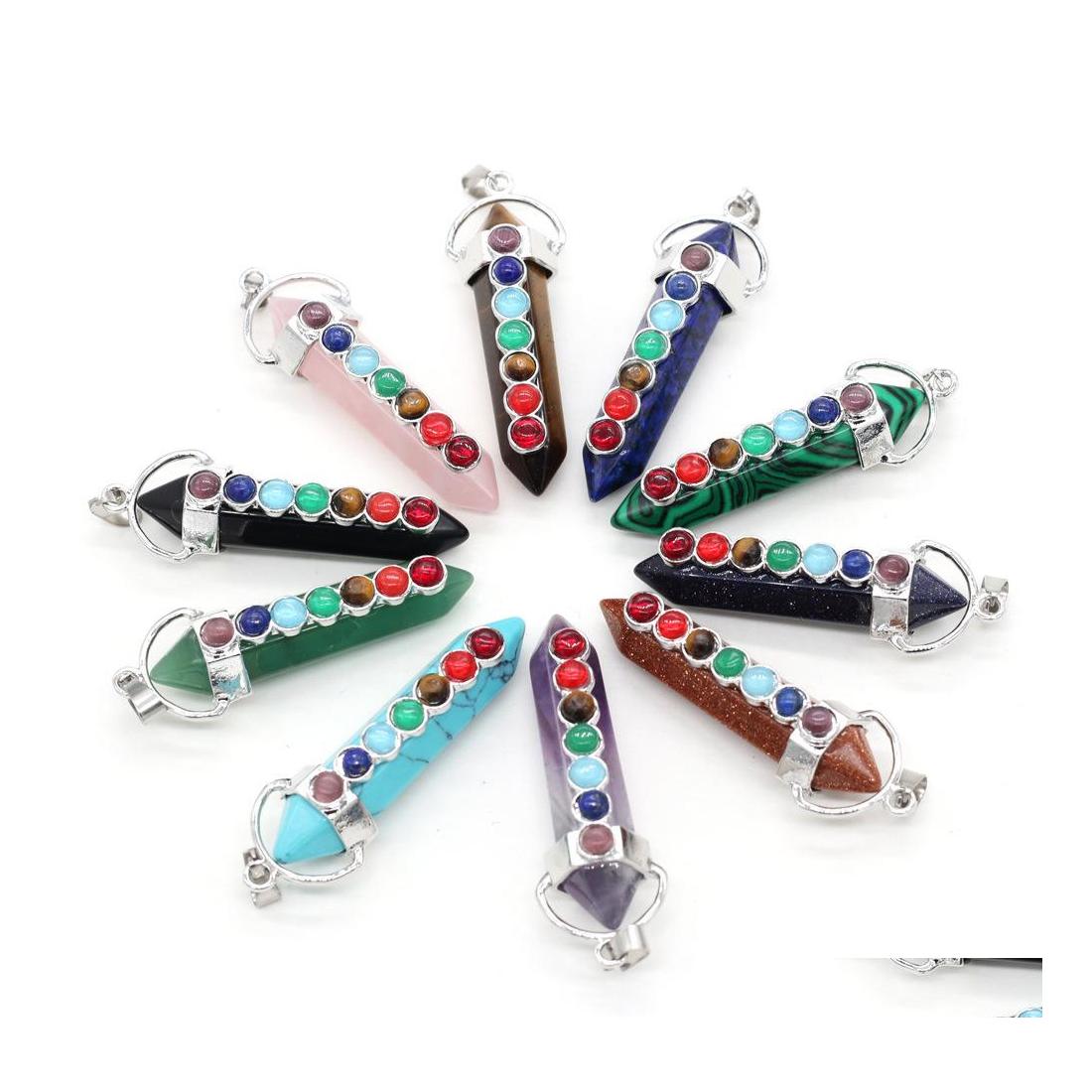 Charms Hexagonal Prism Chakra Reiki Healing Pendums Natural Stones Opal Lapis Lazi Pink Crystal Pendants For Men Women Necklace Jewe Dhnld
Charms Hexagonal Prism Chakra Reiki Healing Pendums Natural Stones Opal Lapis Lazi Pink Crystal Pendants For Men Women Necklace Jewe Dhnld