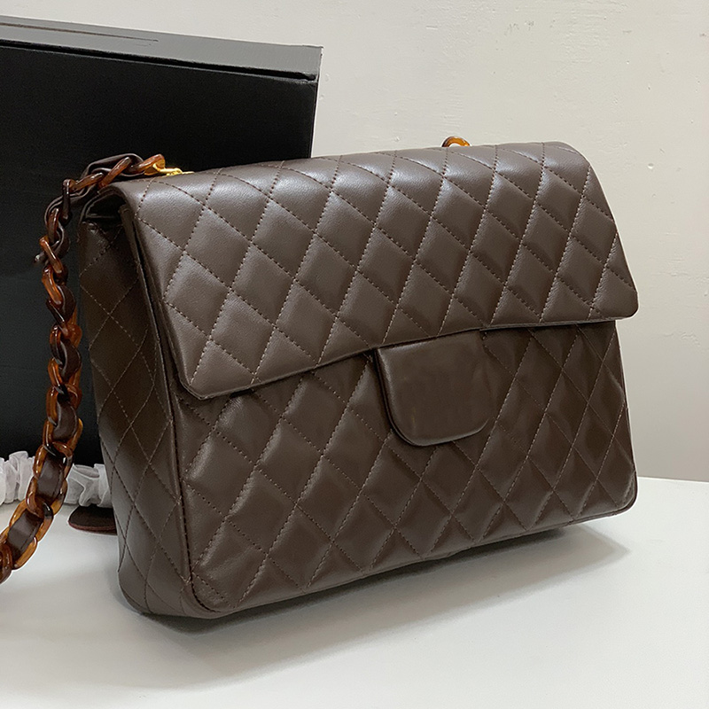 CC Bag Shoulder Bags Womens Lambskin Vinatge Brown Quilted Jumbo Bags Tortoiseshell Matelasse Chain Crossbody Shoulder Handbags Gold Metal H, Box
CC Bag Shoulder Bags Womens Lambskin Vinatge Brown Quilted Jumbo Bags Tortoiseshell Matelasse Chain Crossbody Shoulder Handbags Gold Metal H, Box