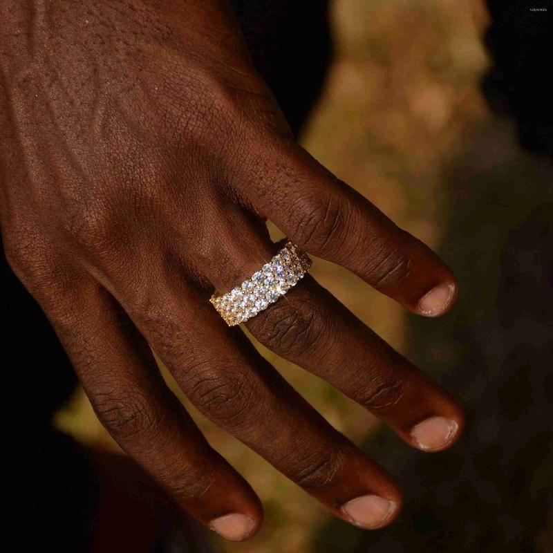 Wedding Rings High Quality Iced Out Triple Row Full Cz Eternity Band Gold Color Hip Hop Men Boy Engagement Couple Zircon
Wedding Rings High Quality Iced Out Triple Row Full Cz Eternity Band Gold Color Hip Hop Men Boy Engagement Couple Zircon