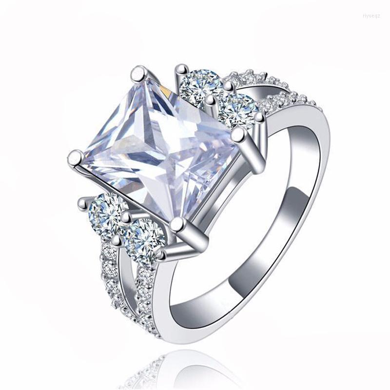 Wedding Rings Luxury Quality Ring White Square CZ Crystal Finger For Women Engagement Band Jewelry Anel
Wedding Rings Luxury Quality Ring White Square CZ Crystal Finger For Women Engagement Band Jewelry Anel