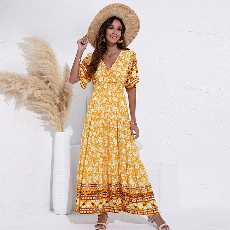 Casual Dresses TEELYNN Boho Rayon Floral Print Long Dress for Women Summer robe V-neck Maxi Vintage Bohemian Beach Vestidos 230217, Blue
Casual Dresses TEELYNN Boho Rayon Floral Print Long Dress for Women Summer robe V-neck Maxi Vintage Bohemian Beach Vestidos 230217, Blue