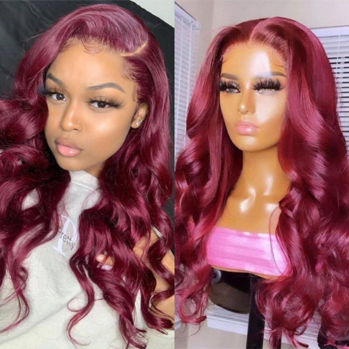 Human Hair Wigs 99J Burgundy Glueless Pre Plucked line With Baby Synthetic Lace For Women Body Wave Heat Resistant Fiber 230217, Ombre color
Human Hair Wigs 99J Burgundy Glueless Pre Plucked line With Baby Synthetic Lace For Women Body Wave Heat Resistant Fiber 230217, Ombre color