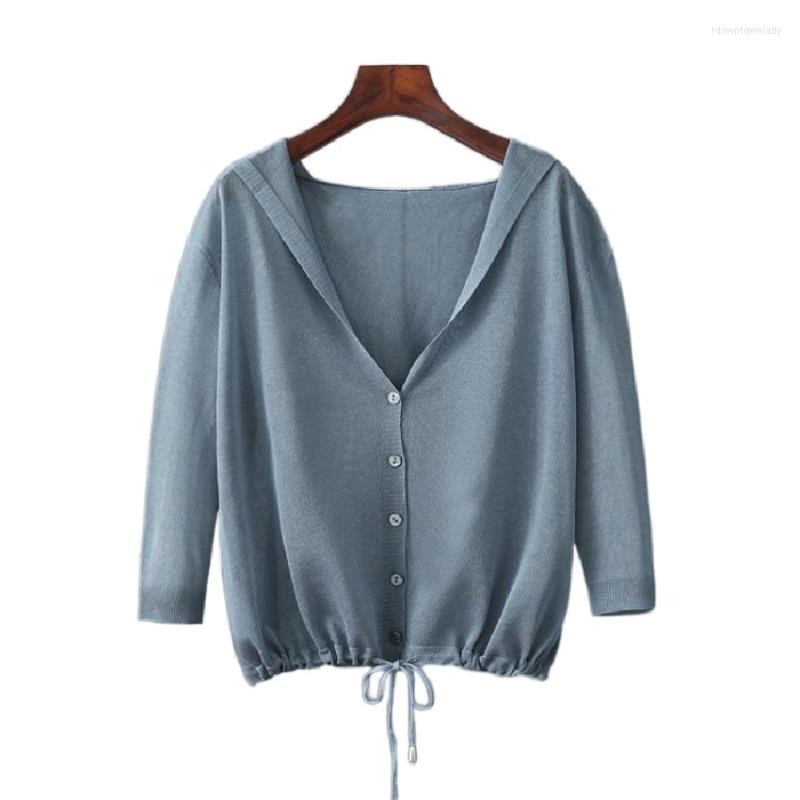Women's Knits BLOUSE Style Ice Silk Cardigan Women's Summer Short SunProof Clothing Loose And Thin Sun Protection Hoodie
Women's Knits BLOUSE Style Ice Silk Cardigan Women's Summer Short SunProof Clothing Loose And Thin Sun Protection Hoodie
