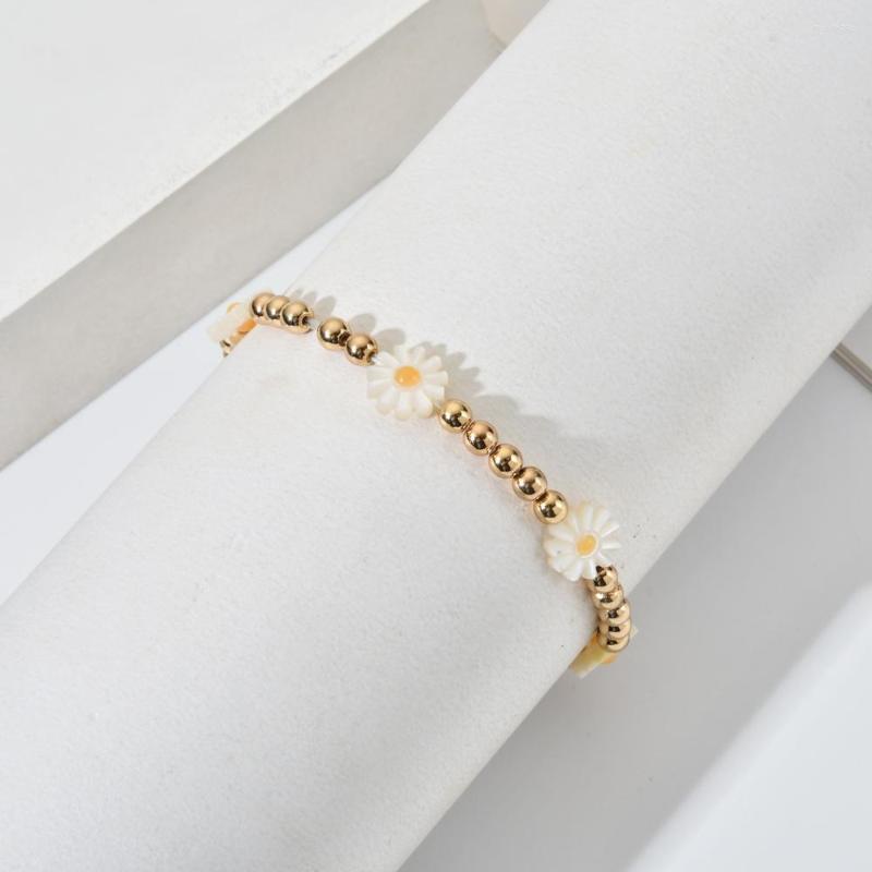 Charm Bracelets Gold Plated Beads Classic Luxury Trendy Women Flower Bracelet Bangle Jewelry Gift Simple Beaded Joyas De Mujer
Charm Bracelets Gold Plated Beads Classic Luxury Trendy Women Flower Bracelet Bangle Jewelry Gift Simple Beaded Joyas De Mujer