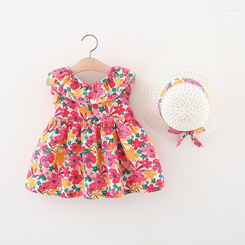 Girl Dresses Dress Summer Arrival Girls Sleeveless Straw Hat Baby Vacation Floral And Cap, Blue
Girl Dresses Dress Summer Arrival Girls Sleeveless Straw Hat Baby Vacation Floral And Cap, Blue