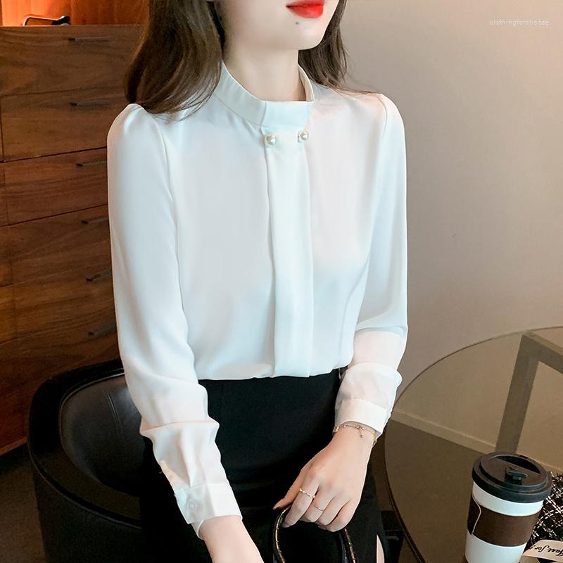 Women' Blouses 2023 Spring Office White For Women Fashion Chic Long Sleeve Chiffon Blouse Mujer De Moda Half Collar Blusas Top
Women' Blouses 2023 Spring Office White For Women Fashion Chic Long Sleeve Chiffon Blouse Mujer De Moda Half Collar Blusas Top