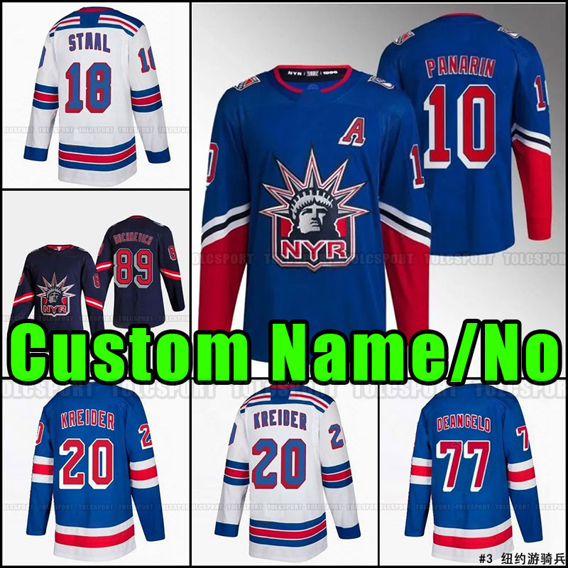 Vladimir Tarasenko Reverse Retro Hockey Jerseys Artemi Panarin Igor Shesterkin Mika Zibanejad Adam Fox Chris Kreider Kaapo Kakko Alexis Lafreniere Ryan Lindgren, As shown
Vladimir Tarasenko Reverse Retro Hockey Jerseys Artemi Panarin Igor Shesterkin Mika Zibanejad Adam Fox Chris Kreider Kaapo Kakko Alexis Lafreniere Ryan Lindgren, As shown