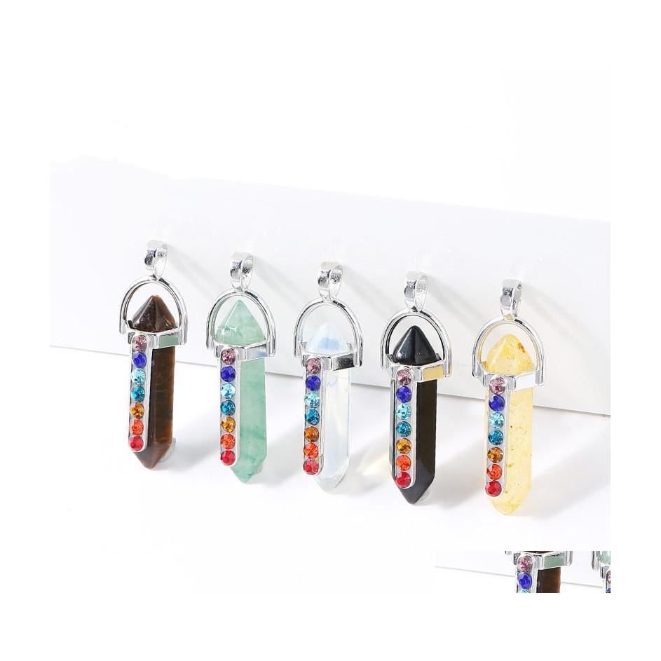 Charms Natural Stone Hexagon Crystal Pendants 7 Chakra Rhinestone Rose Quartz For Jewelry Making Diy Necklace Earring Gif Yzediblesh Dhr3Q 
Charms Natural Stone Hexagon Crystal Pendants 7 Chakra Rhinestone Rose Quartz For Jewelry Making Diy Necklace Earring Gif Yzediblesh Dhr3Q