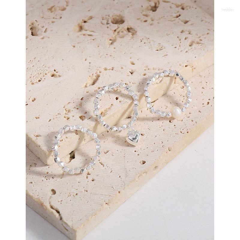 Cluster Rings Women's S925 Sterling Silver Ring Irregular Square Heart Splice Pearl Adjustable Fashion Jewelry Lovers Gift 
Cluster Rings Women's S925 Sterling Silver Ring Irregular Square Heart Splice Pearl Adjustable Fashion Jewelry Lovers Gift