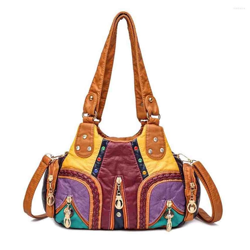 Evening Bags Retro Woman Shoulder Bag Top Handle Luxury Designer Multi-pocket Handbag Colorful Shine Diamonds Ladies Daily Tote 2023, Black
Evening Bags Retro Woman Shoulder Bag Top Handle Luxury Designer Multi-pocket Handbag Colorful Shine Diamonds Ladies Daily Tote 2023, Black