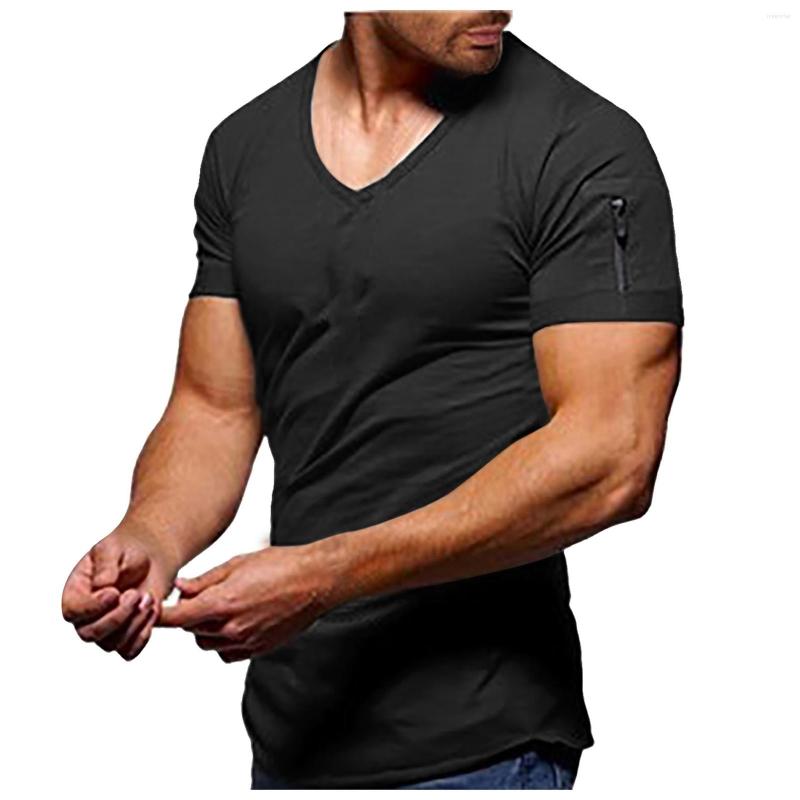 Men's T Shirts 2023 Men's V-neck T-shirt Fitness Bodybuilding High Street Summer Short-Sleeved Zipper Casual Solid Color Top, White
Men's T Shirts 2023 Men's V-neck T-shirt Fitness Bodybuilding High Street Summer Short-Sleeved Zipper Casual Solid Color Top, White