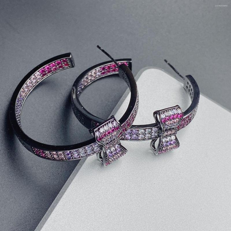 Dangle Earrings Black Zircon Bow Hoop Fashion Punk Girl Exaggeration Large Size Eardrop
Dangle Earrings Black Zircon Bow Hoop Fashion Punk Girl Exaggeration Large Size Eardrop