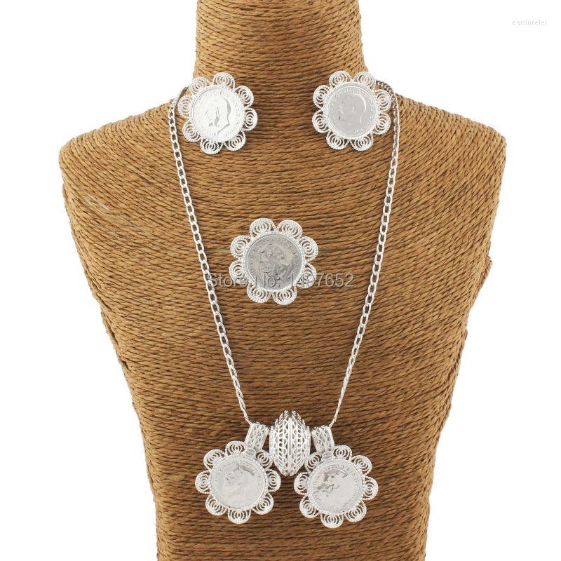 Necklace Earrings Set Silver Ethiopian Coin Jewelry Pendant Ring Plated Habesha Wedding Africa Bride Gift, Picture shown
Necklace Earrings Set Silver Ethiopian Coin Jewelry Pendant Ring Plated Habesha Wedding Africa Bride Gift, Picture shown