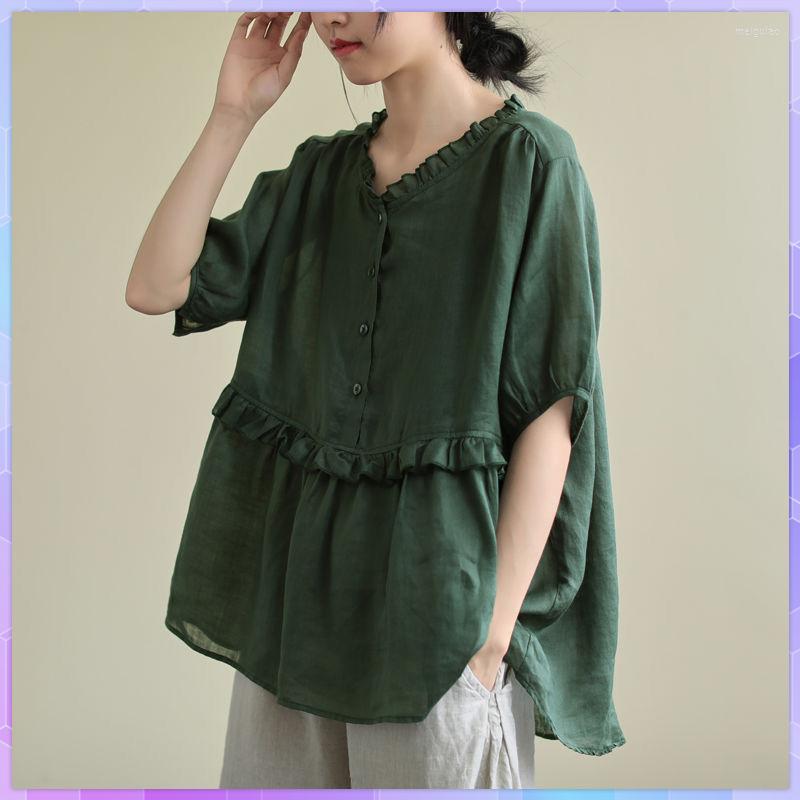 Women's T Shirts Elegant Linen Cotton T-shirts Women V Neck Tee Shirt Casual Solid Lantern Sleeve Oversize Tshirt Female Plus Size Tops 3XL, 1pc blue
Women's T Shirts Elegant Linen Cotton T-shirts Women V Neck Tee Shirt Casual Solid Lantern Sleeve Oversize Tshirt Female Plus Size Tops 3XL, 1pc blue