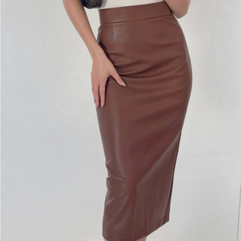 Skirts 2023 Autumn Women' Slim Sexy Slit Pu Leather High Waist Temperament French Retro Pencil Skirt Women Korean Style, Beige
Skirts 2023 Autumn Women' Slim Sexy Slit Pu Leather High Waist Temperament French Retro Pencil Skirt Women Korean Style, Beige