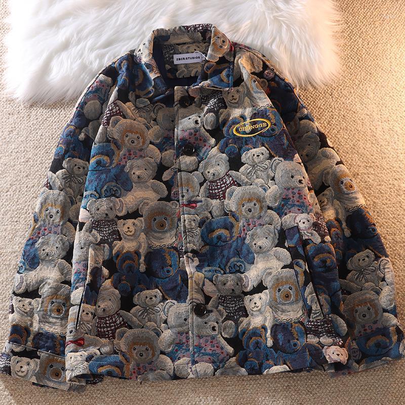 Women's Jackets Bear Print Y2k Jacket Women Spring Autumn Loose Design Collar Couple Baseball Female 2023, Blue
Women's Jackets Bear Print Y2k Jacket Women Spring Autumn Loose Design Collar Couple Baseball Female 2023, Blue
