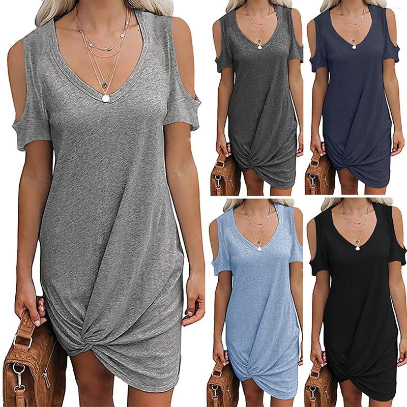 Women' Blouses Short Sleeve Fashion Dress Summer Temperament Off The Shoulder Casual T Shirt Skirt Midi Dresses For Women, Blue
Women' Blouses Short Sleeve Fashion Dress Summer Temperament Off The Shoulder Casual T Shirt Skirt Midi Dresses For Women, Blue