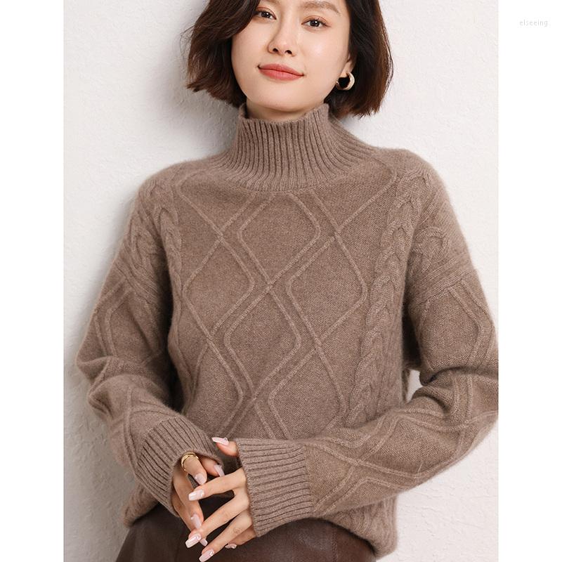 Women's Sweaters Pure Cashmere Autumn-winter Turtleneck Three-layer Thickened Women's Loose Sweater Soft Warmth, Green
Women's Sweaters Pure Cashmere Autumn-winter Turtleneck Three-layer Thickened Women's Loose Sweater Soft Warmth, Green