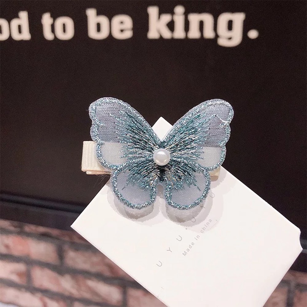 Candy Color Fashion Lace Butterfly Ribbon Hair Clips for Women Baby Girl Kids Barrette Wedding Hairpins Hair Accessories Hairclip Ornaments 1651