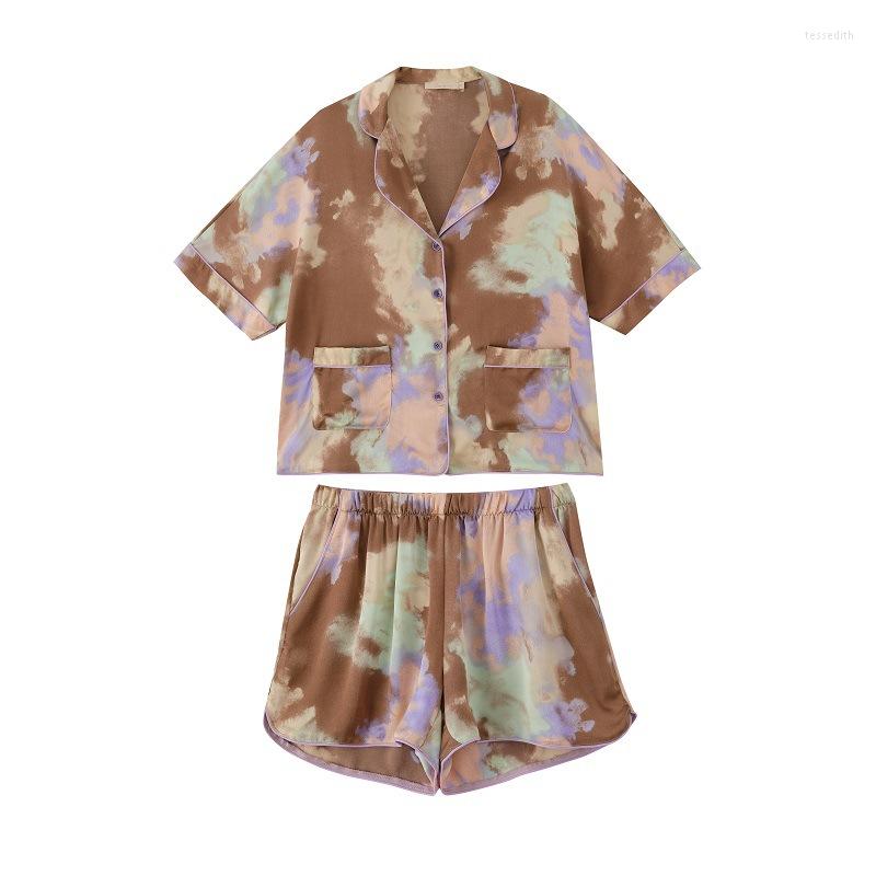 Women's Sleepwear Summer Women Short Sleeve Print Pajamas Sets Casual Sexy Turn-Down Collar T-Shirts Suit Shorts Pyjamas -XL Nightwear, Color 1
Women's Sleepwear Summer Women Short Sleeve Print Pajamas Sets Casual Sexy Turn-Down Collar T-Shirts Suit Shorts Pyjamas -XL Nightwear, Color 1
