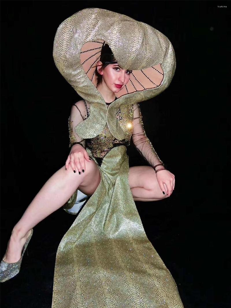 Stage Wear Fashion Shining Sequins Sexy Women Split Dress Headdress Hat Show Costume Rave Festival Party Clothing Drag Queen
Stage Wear Fashion Shining Sequins Sexy Women Split Dress Headdress Hat Show Costume Rave Festival Party Clothing Drag Queen