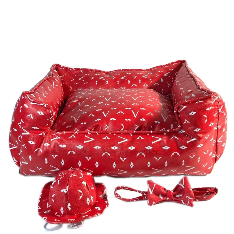 Designer Dog Bed Pet Kennel Luxury All Sides Faux Leather Rectangle Pet Bed with Classic Letter Pattern Waterproof Anti-Odour Dog Sofa for Small Medium Dogs Cat Red M06
Designer Dog Bed Pet Kennel Luxury All Sides Faux Leather Rectangle Pet Bed with Classic Letter Pattern Waterproof Anti-Odour Dog Sofa for Small Medium Dogs Cat Red M06