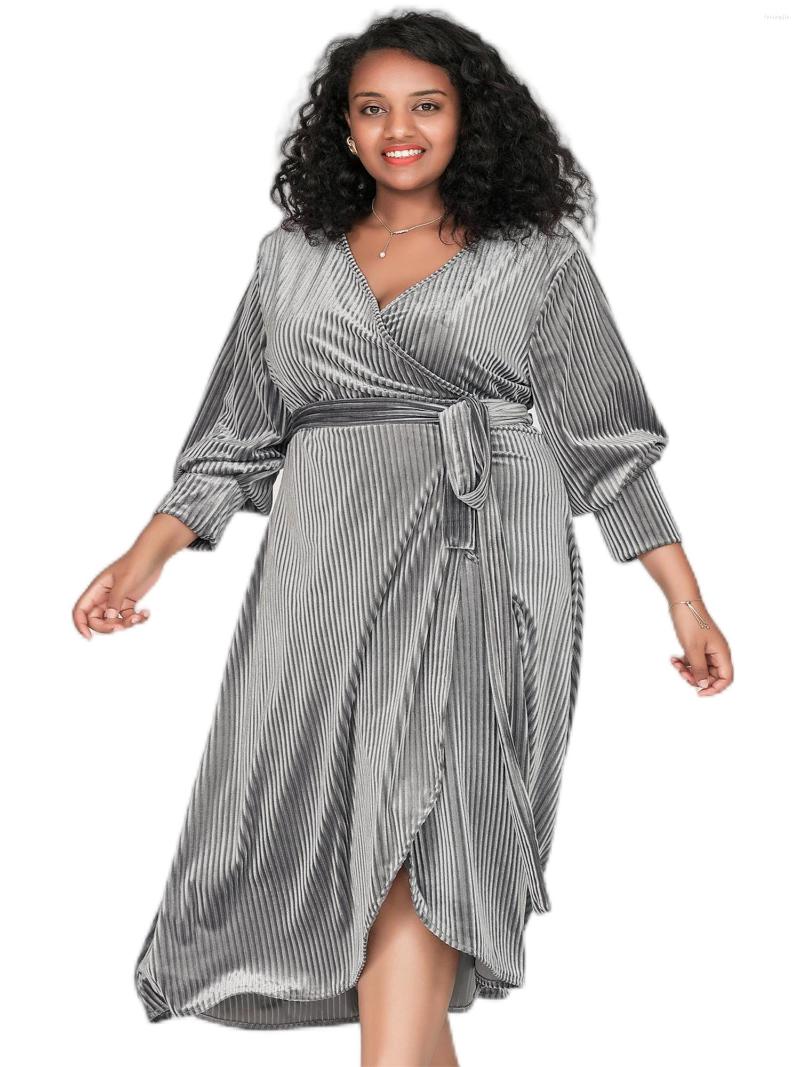 Plus Size Dresses Full Sleeve Autumn Winter Elegant Velvet Wrap Dress Women High Split Lace-up Midi Party Big Formal, Silver
Plus Size Dresses Full Sleeve Autumn Winter Elegant Velvet Wrap Dress Women High Split Lace-up Midi Party Big Formal, Silver
