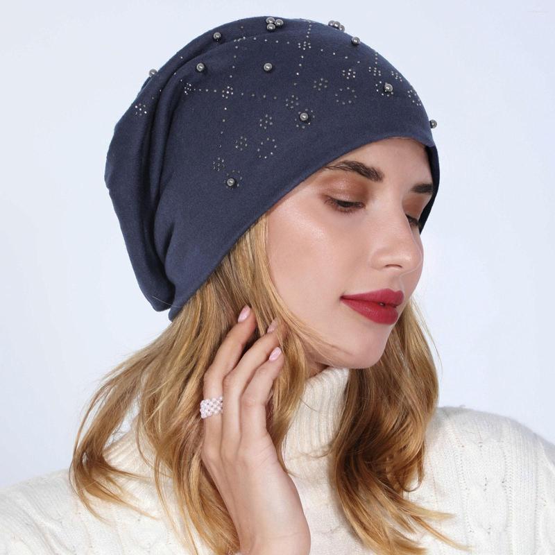 Berets Double Layer Cotton Drilled Beaded Pullover Hat Womens Winter Warm Knitted Wool Ski Sun, Black
Berets Double Layer Cotton Drilled Beaded Pullover Hat Womens Winter Warm Knitted Wool Ski Sun, Black