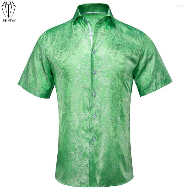 Men' Casual Shirts Hi-Tie Short Sleeves Mens Mint Green Jacquard Silk Paisley Summer Hawaiian Buttoned Down Shirt For Male Wedding Business, Cy-1463
Men' Casual Shirts Hi-Tie Short Sleeves Mens Mint Green Jacquard Silk Paisley Summer Hawaiian Buttoned Down Shirt For Male Wedding Business, Cy-1463
