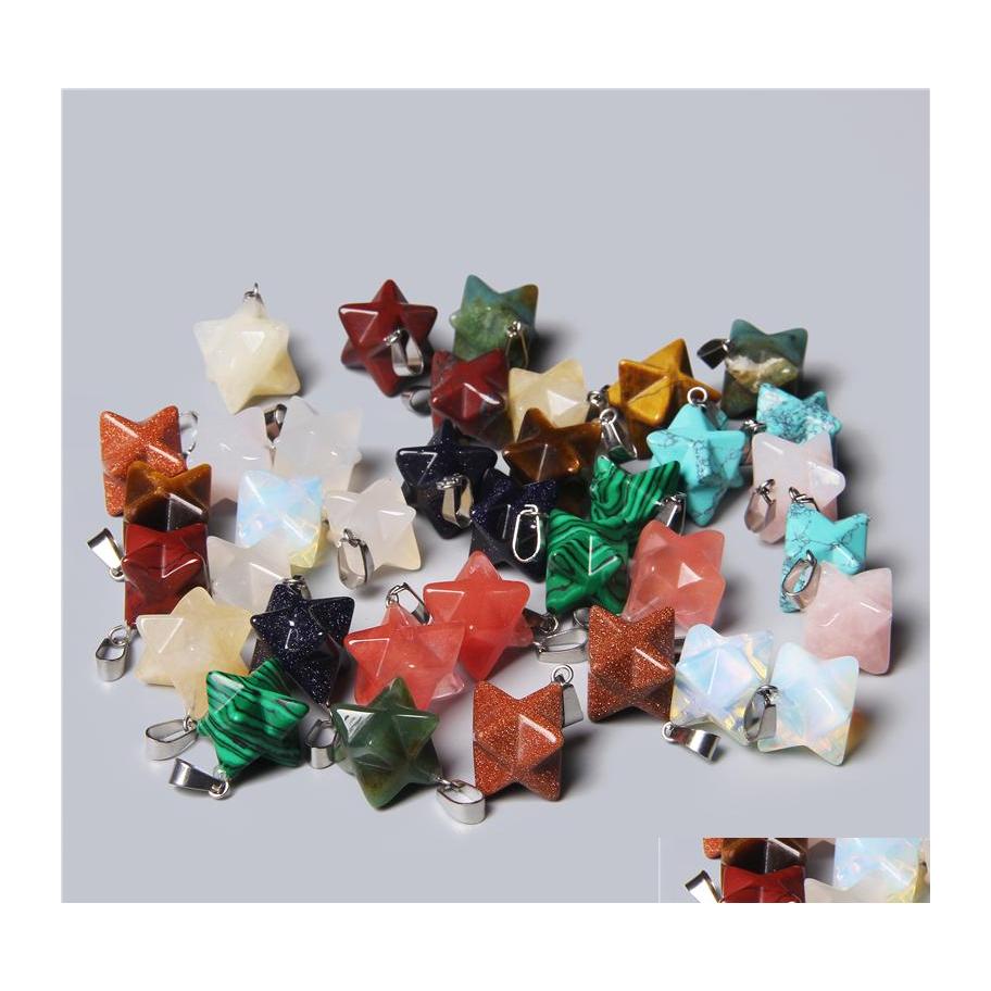 Charms Natural Stone Healing Crystal Reiki Pendum Star Pendants Meditation Hexagonal For Men Women Jewelry Making Handmade Drop Deli Dhzir
Charms Natural Stone Healing Crystal Reiki Pendum Star Pendants Meditation Hexagonal For Men Women Jewelry Making Handmade Drop Deli Dhzir