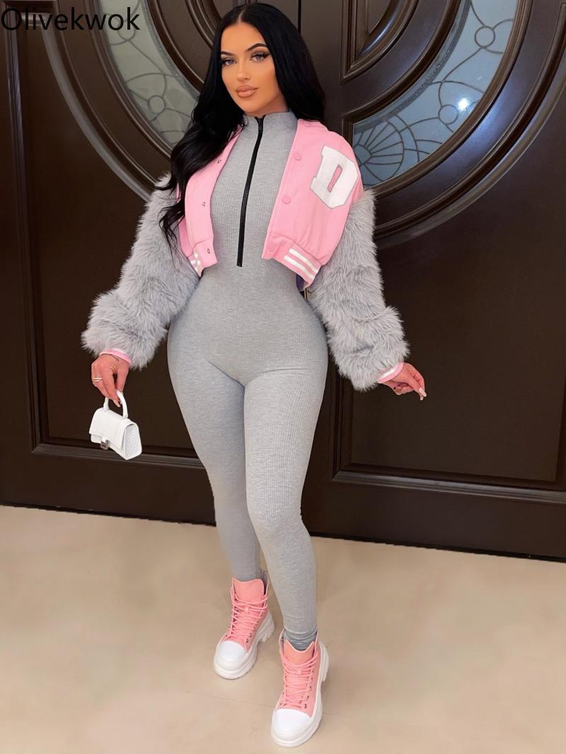 Women's Jackets Olivekwok Patchwork Fleece Women Full Sleeve Streetwear Letter Pring Button Fashion Solid O-neck Loose Female CoatsWomen's, Pink
Women's Jackets Olivekwok Patchwork Fleece Women Full Sleeve Streetwear Letter Pring Button Fashion Solid O-neck Loose Female CoatsWomen's, Pink