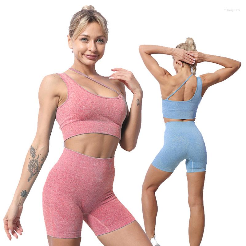 Active Sets Yoga Clothes 2-piece Set Sexy Suspenders Hollow Nylon Vest Sports Gym Training One-shoulder Bra Women Suit Tracksuit, Beige
Active Sets Yoga Clothes 2-piece Set Sexy Suspenders Hollow Nylon Vest Sports Gym Training One-shoulder Bra Women Suit Tracksuit, Beige