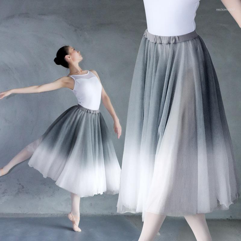 Stage Wear Women Adult Ballet Dance Clothes Grey Gradient White Soft Tulle Skirt Elastic Waist Middle Length Tutu S22043
Stage Wear Women Adult Ballet Dance Clothes Grey Gradient White Soft Tulle Skirt Elastic Waist Middle Length Tutu S22043