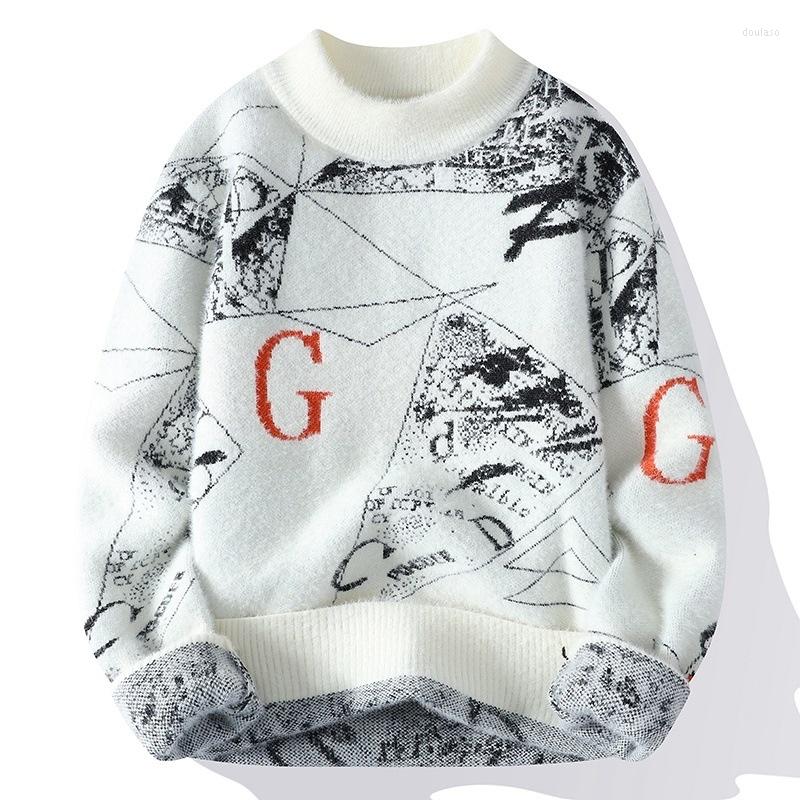 Men's Sweaters #5885 Black White Blue Green Mohair Sweater Men Harajuku Knitted Letters Tight Warm Pullover Long Sleeve Winter
Men's Sweaters #5885 Black White Blue Green Mohair Sweater Men Harajuku Knitted Letters Tight Warm Pullover Long Sleeve Winter