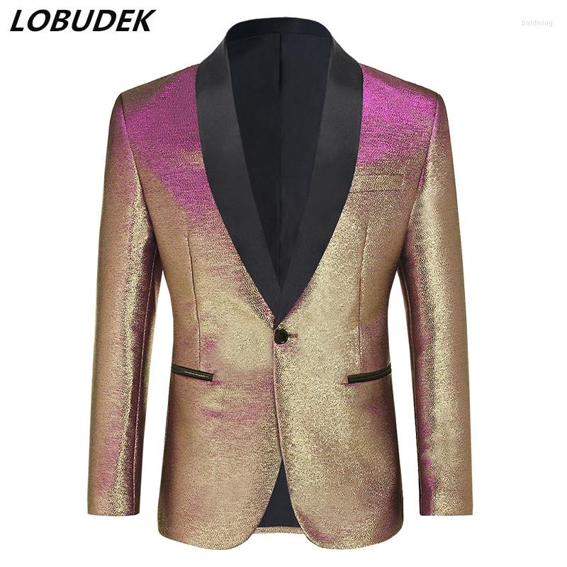 Men' Suits Fashion Men Wedding Groom Suit Jacket One Button Blazer Prom Evening Performance Tuxedo Bar Singer Costume Formal Slim Coat, Pink gold
Men' Suits Fashion Men Wedding Groom Suit Jacket One Button Blazer Prom Evening Performance Tuxedo Bar Singer Costume Formal Slim Coat, Pink gold