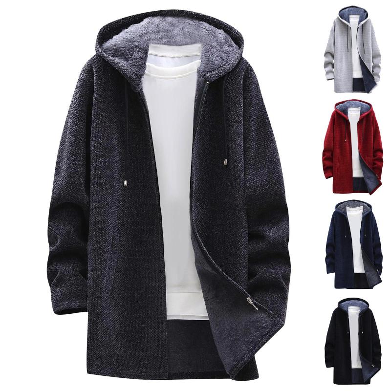 Men's Jackets Autumn And Winter Fashion Solid Colors Long Sleeve Zipper Knitted Warm Hooded Sweater Jacket Outerwear Chaquetas Hombre#g3, Black
Men's Jackets Autumn And Winter Fashion Solid Colors Long Sleeve Zipper Knitted Warm Hooded Sweater Jacket Outerwear Chaquetas Hombre#g3, Black