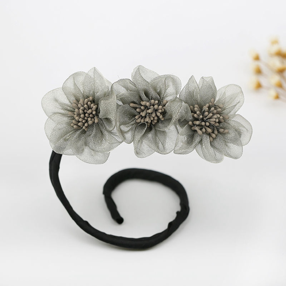 New Flower Magic Bun Maker Ribbon Hairbands Donut Hairpin Hair Bands Fashion Girl Women Diy Hairstyle Headband Tools Accessories 1648
