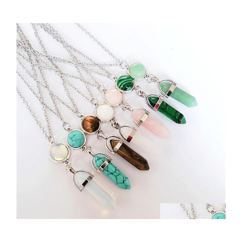 Pendant Necklaces Hexagonal Prism Reiki Healing Natural Stone Necklace Chakra Amethyst Pink Rose Crystal Stainless Steel Chain Carsh Dhmrc
Pendant Necklaces Hexagonal Prism Reiki Healing Natural Stone Necklace Chakra Amethyst Pink Rose Crystal Stainless Steel Chain Carsh Dhmrc
