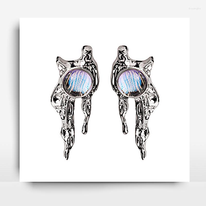 Stud Earrings Euramerican Vintage Irregular Women Silver Needle Moonlight Stone Cold Wind Style Jewelry Creative Design Girls Earwear
Stud Earrings Euramerican Vintage Irregular Women Silver Needle Moonlight Stone Cold Wind Style Jewelry Creative Design Girls Earwear