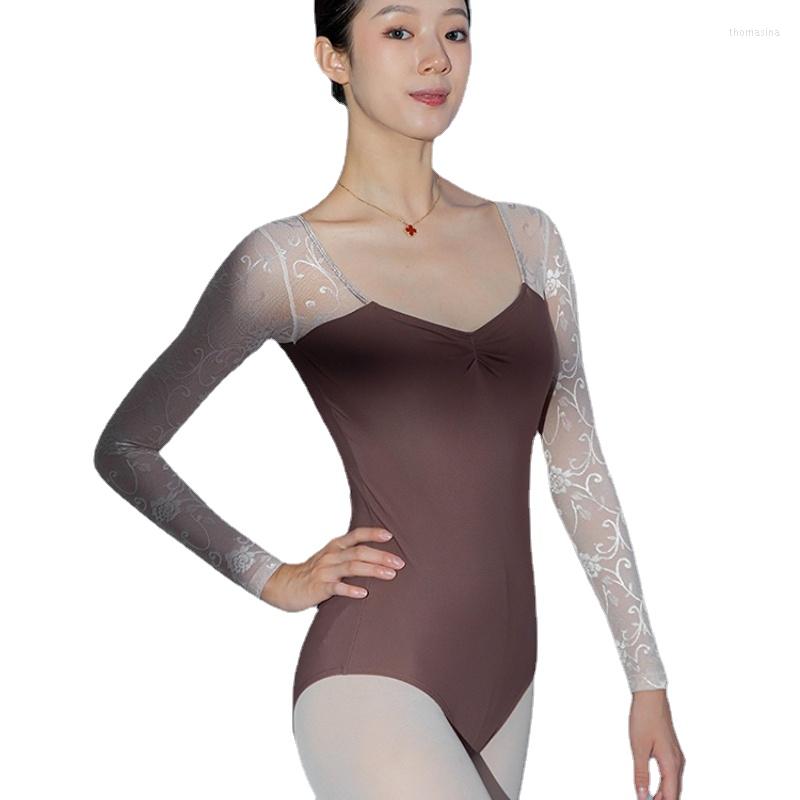 Stage Wear Embroidered Long Sleeved V Neck Ballet Leotard Ballerina Dance Costume Split Joint Color Leotards For Girls Gymnastics, Black
Stage Wear Embroidered Long Sleeved V Neck Ballet Leotard Ballerina Dance Costume Split Joint Color Leotards For Girls Gymnastics, Black