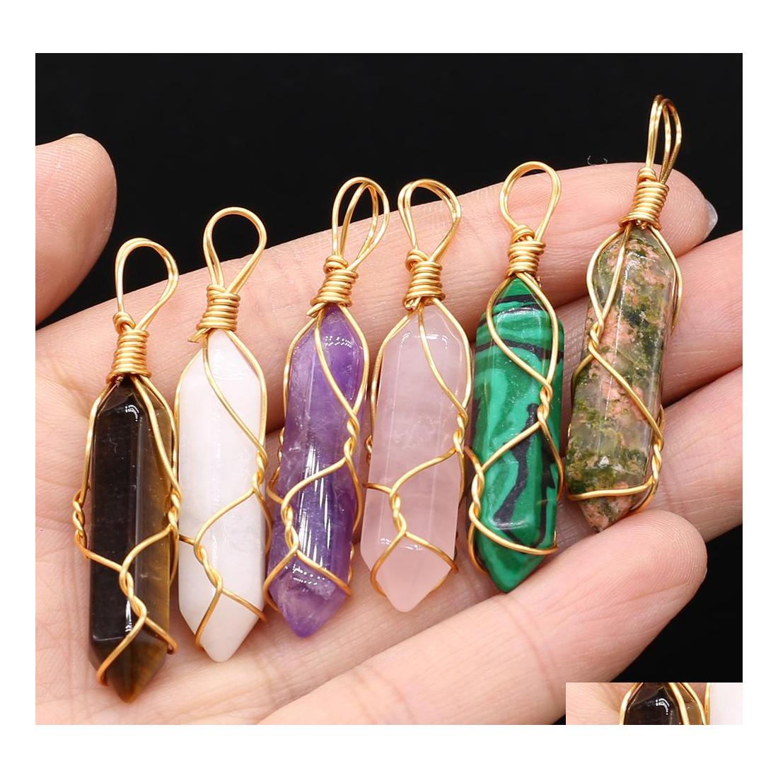 Charms Natural Stone Hexagon Crystal Pendants Gold Color Wire Wrap Rose Quartz For Jewelry Making Diy Necklace Earring Yzedibleshop Dhozt
Charms Natural Stone Hexagon Crystal Pendants Gold Color Wire Wrap Rose Quartz For Jewelry Making Diy Necklace Earring Yzedibleshop Dhozt