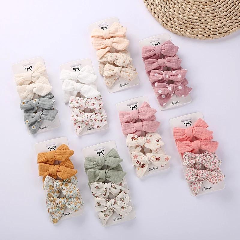 Hair Accessories 4pcs/lot Baby Girls Hairbows With Clips Cotton Hooks Girl Boho Hairpin Children Barette Hairclip Kids Headwear AccessoriesH
Hair Accessories 4pcs/lot Baby Girls Hairbows With Clips Cotton Hooks Girl Boho Hairpin Children Barette Hairclip Kids Headwear AccessoriesH
