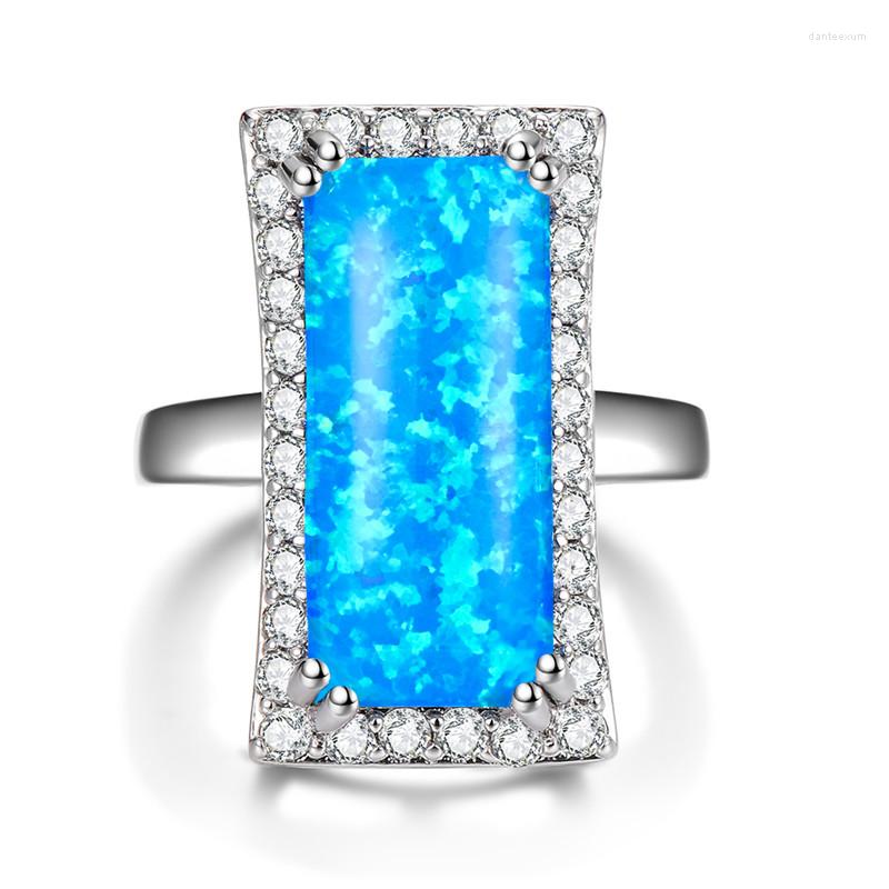 Wedding Rings Boho Blue White Fire Opal Ring Gorgeous Big Stone Silver Color Bands Jewelry Promise Engagement For Women
Wedding Rings Boho Blue White Fire Opal Ring Gorgeous Big Stone Silver Color Bands Jewelry Promise Engagement For Women